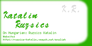 katalin ruzsics business card